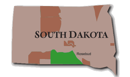 Reservation: Rosebud - South Dakota map