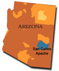 Map: Arizona, San Carlos Apache