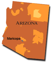 Map: Arizona, Yuma, Cocopah, Maricopa