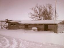 House in harsh winter weather