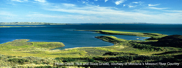 Montana: Fort Peck Reservation - image of lake