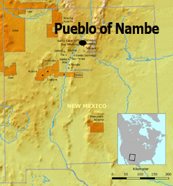 Map: New Mexico, Nambe Pueblo